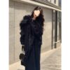 Women Idle Style Large Lapel Sweater Coat Long Knitted Cardigan - Image 3