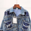 Women Short Doll Sleeve Denim Jacket party wear - Image 5