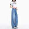 Femme Tencel Thin Ice Silk Wide Leg Jeans for women - Image 5