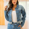 Women's denim jacket street fashion - Image 2