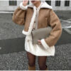 Women's Short Zipper Thermal Coat street fashion - Image 6