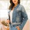 Women's denim jacket street fashion - Image 4