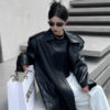 women long coat street fashion Windbreaker - Image 4