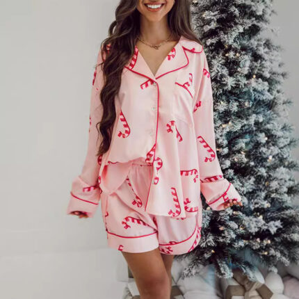 Women's Shirt And Pants Suit for night wear christmas