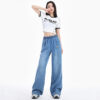 Femme Tencel Thin Ice Silk Wide Leg Jeans for women - Image 4